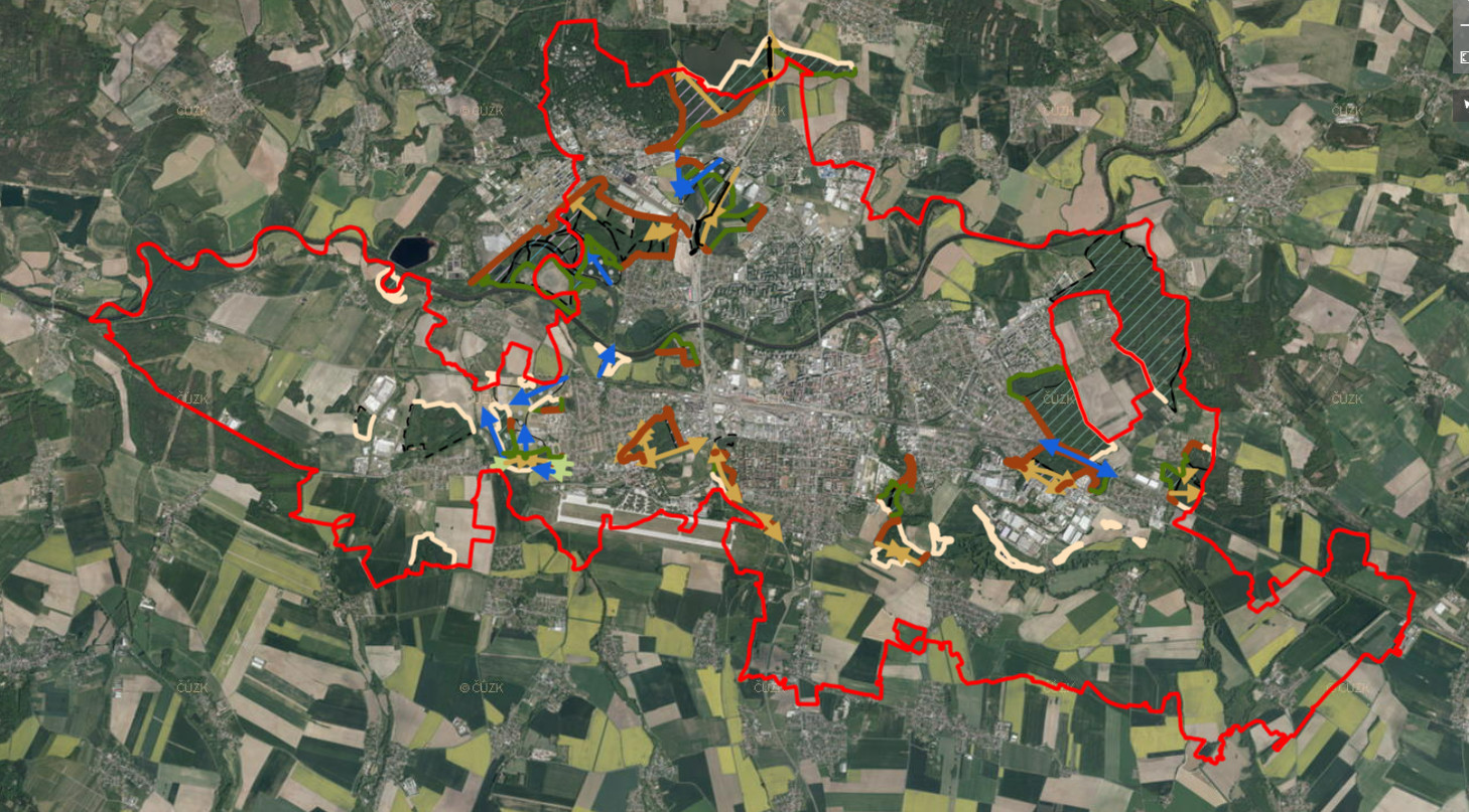 Mapa / letecký snímek
